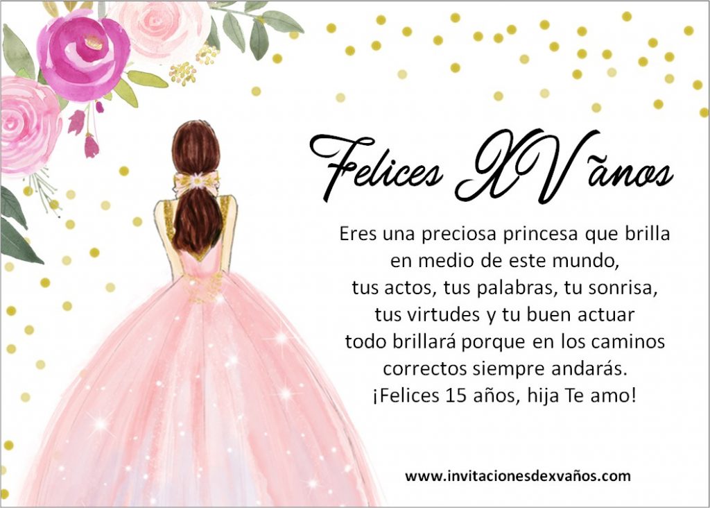 ▷ Las 7 mejores Felicitaciones de cumpleaños a tu hija en sus 15 años ????